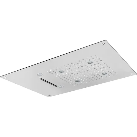 CISAL Zen Shower Встраеваемый верхний душ 55х40 см,3 типа струи,хромотерапия,выключатель,трансформатор, цвет: полированная нержавеющая сталь
