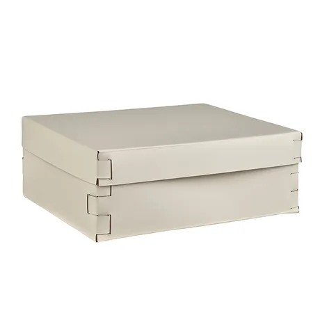 Colombo Adj Коробка Snob 36x30хH13.5см., настольная, цвет: панна котта/белый