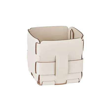 Colombo Adj Корзинка Mini Bottega, 12x12H13 см, цвет: белый/панна котта
