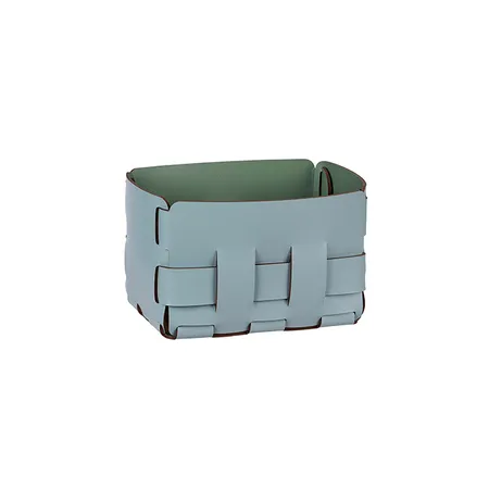 Colombo Adj Корзинка Mini Bottega, 12x19H13 см, цвет: небесный/эвкалипт