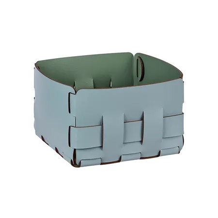 Colombo Adj Корзинка Mini Bottega, 19x19H13 см, цвет: небесный/эвкалипт