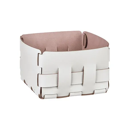 Colombo Adj Корзинка Mini Bottega, 19x19H13 см , цвет: устричный/пепельная роза