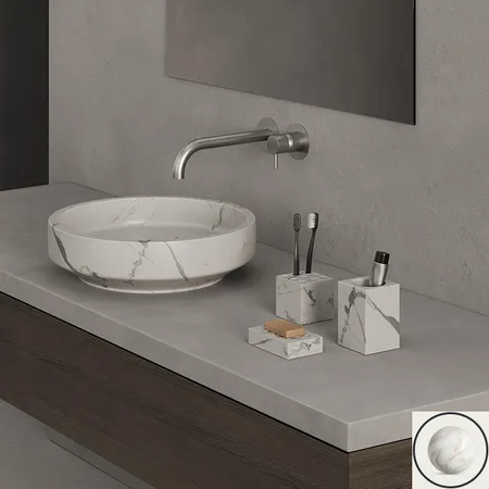 Dea Design Контейнер 8х8х10.4см., настольный, цвет: Calacatta Vagli