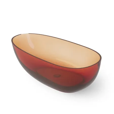 Dea Design Modern Ванна 170x87x56см., отдельностоящая, Glasstech, прозрачная смола, цвет: Sunset R1
