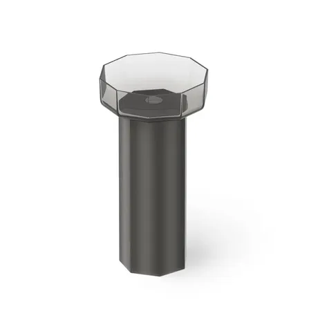 Dea Design Pedestal Basin Раковина 48х45.6х90см., напольная, без отв., Glasstech, прозрачная смола, цвет: Smoky Black R4