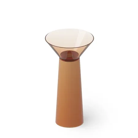 Dea Design Pedestal Basin Раковина 48x48х90см., напольная, без отв., Glasstech, прозрачная смола, цвет: Sunset R1