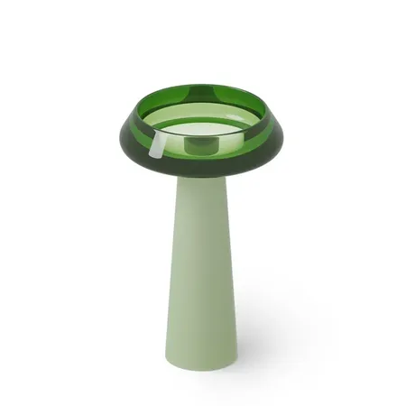 Dea Design Pedestal Basin Раковина 54.5x54.5х90см., напольная, без отв., Glasstech, прозрачная смола, цвет: Emerald R3