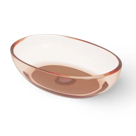 Dea Design Раковина 60х40х14.5/15.5см., накладная, без отв., цвет: brown copper
