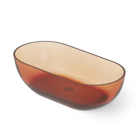 Dea Design Shadow Ванна 140х70х52см., отдельностоящая, Glasstech, прозрачная смола, цвет: Sunset R1