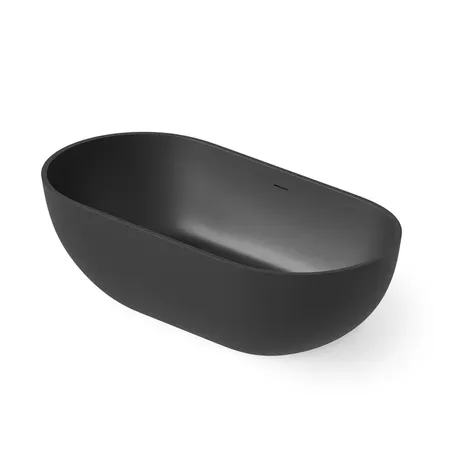 Dea Design Shadow Ванна 140х70х52см., отдельностоящая, Solid Surface, цвет: Black №16