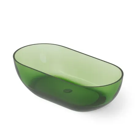 Dea Design Shadow Ванна 178х88х52см., отдельностоящая, Glasstech, прозрачная смола, цвет: Emerald R3