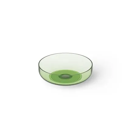 Dea Design Washbasins Раковина 40х40х12см., накладная, без отв., Glasstech, прозрачная смола, цвет: Emerald R3