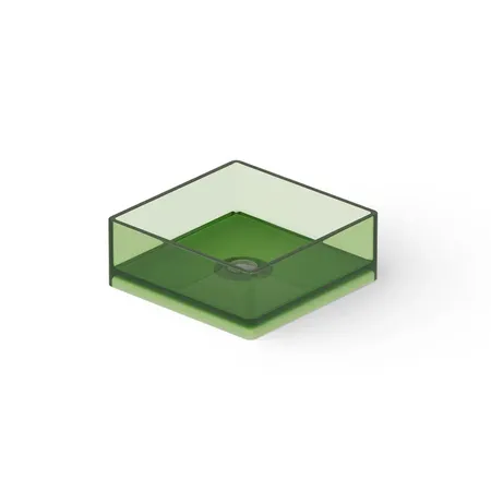 Dea Design Washbasins Раковина 40х40х15см., накладная, без отв., Glasstech, прозрачная смола, цвет: Emerald R3
