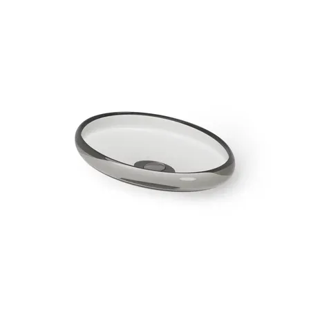 Dea Design Washbasins Раковина 60х40х11.2см., накладная, без отв., Glasstech, прозрачная смола, цвет: Smoky Black R4