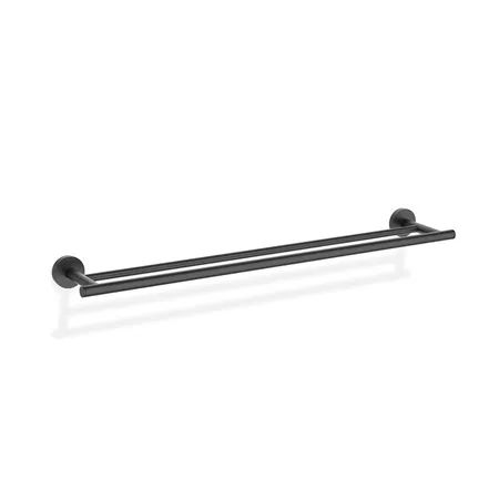 Decor Walther Basic HTD65 Полотенцедержатель двойной 65см, подвесной, цвет:черный матовый