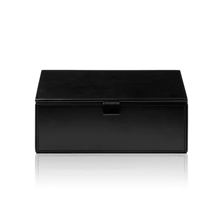 Decor Walther Brownie BMD2 Универсальная коробка 24.5x13x9.5см, с крышкой, настольная, цвет: черная кожа