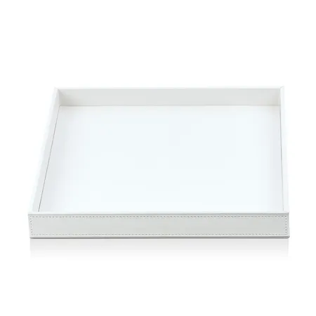 Decor Walther Brownie Tab Q Лоток универсальный 28x28см, настольная, цвет: белая кожа