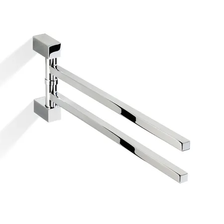 Decor Walther Corner HTH2 Полотенцедержатель поворотный 39.8см, двойной, подвесной, цвет: хром
