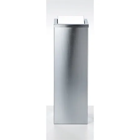 Decor Walther DW 1013 Корзина для бумаги 20x20x60см, с крышкой, напольная, цвет: сталь матовая