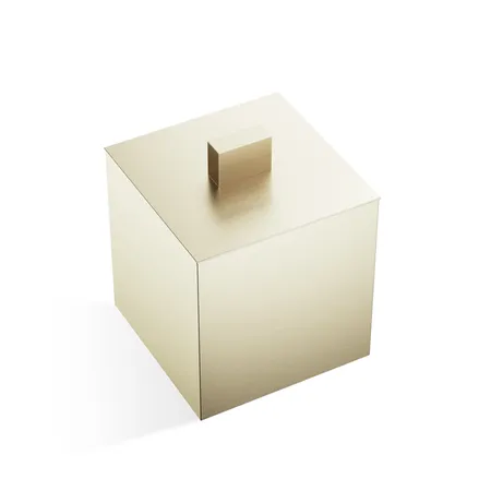 Decor Walther DW 3650 Бокс универсальный 8.5x8.5x11см, с крышкой, настольный, цвет: матовое золото