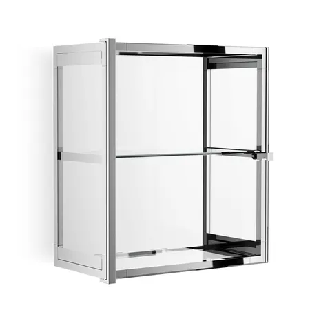 Decor Walther Glas S 2 Шкафчик подвесной 35x19x40см, стекло прозрачное, цвет: хром