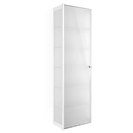 Decor Walther Glas S 4 Шкаф напольный 35x19x120см, стекло белое, цвет: хром