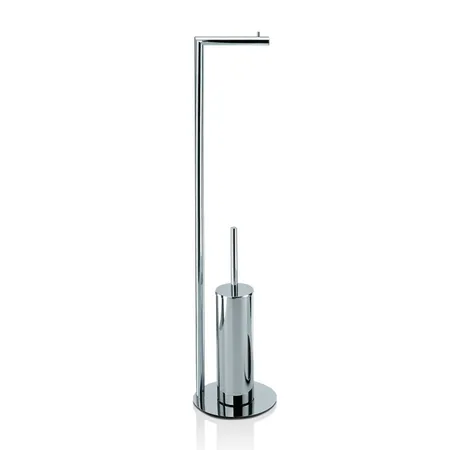 Decor Walther Straight 7 Напольная стойка 80см с ершиком и бумагодержателем, цвет: хром