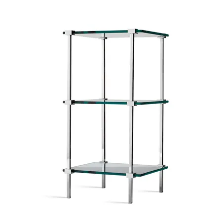 Decor Walther T 11 Стеллаж 35x30x67.5см, напольный, 3 стеклянные полки, цвет: хром