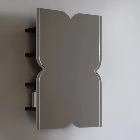 Devon&Devon Papillon cabinet Зеркало шкаф 55xh80x14cм, с деревянными полкам