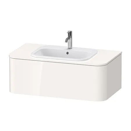 Duravit Happy D.2 Plus Тумба подвесная 100x55x35.4см, с раковиной и 1 ящиком, цвет: белый глянцевый