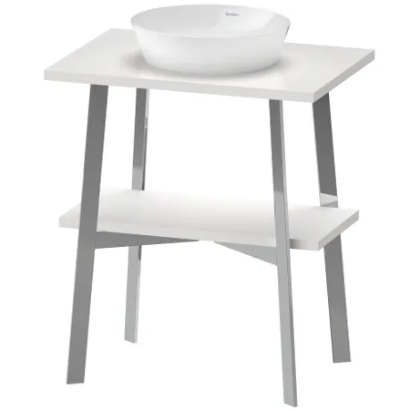 Duravit Cape Cod Консоль 80.5x70x48см напольная с раковиной, с 1 отв. под смеситель, с 1 полкой, цвет: белый глянцевый