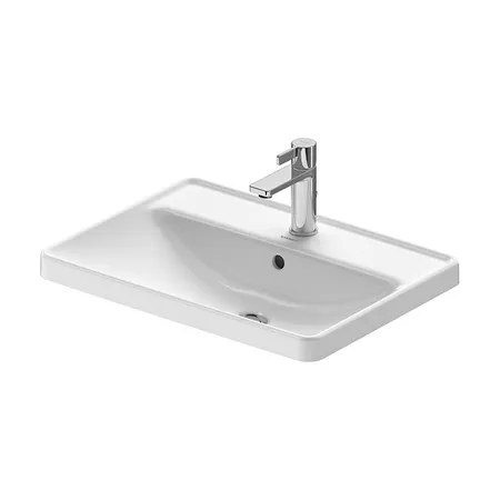 Duravit D-Neo Раковина встраиваемая сверху 60х40см, с переливом, с 1 отв., WonderGliss, цвет: белый