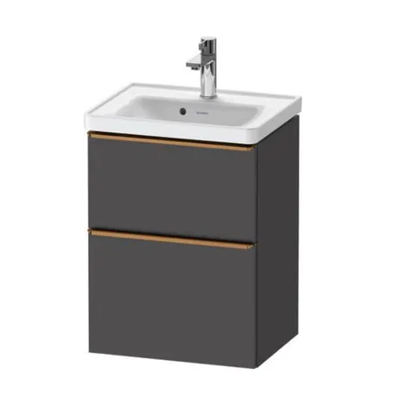 Duravit D-Neo Тумба под раковину 48.4х37.2см., подвесная, с выдв. ящиком и выдв. отделением, цвет: графит матовый