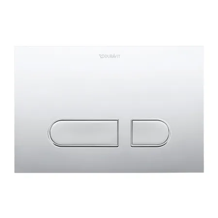 Duravit DuraSystem А1 Клавиша смыва для унитаза, 21.7х14.6см, двойной смыв, фронтальная пластина, цвет: хром