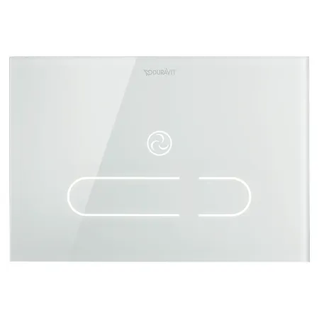 Duravit DuraSystem А2 Клавиша смыва стеклянная, сенсорная с ИК-датчиком, 229,8х157 мм, двойной смыв, цвет: стекло белое