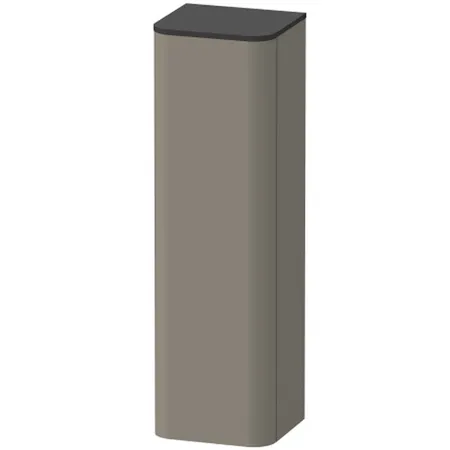 Duravit Happy D.2 Plus Пенал подвесной 133.6x40x36см 1 дверь, 3 стекл. полки, SX, цвет: stone grey satin matt