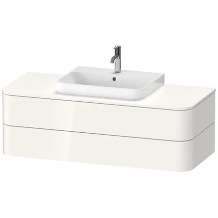 Duravit Happy D.2 Plus Тумба подвесная 130x55х40.8см, с раковиной и 2 ящиками, цвет: белый глянцевый