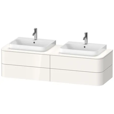 Duravit Happy D.2 Plus Тумба подвесная 160x55х40.8см, с 2 раковинами и 4 ящиками, цвет: белый глянцевый