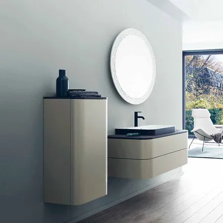 Duravit Happy D.2 Plus Тумба подвесная 100x55х40.8см с раковиной, 2 ящика, цвет: stone grey satin matt/Anthracite matt/белый