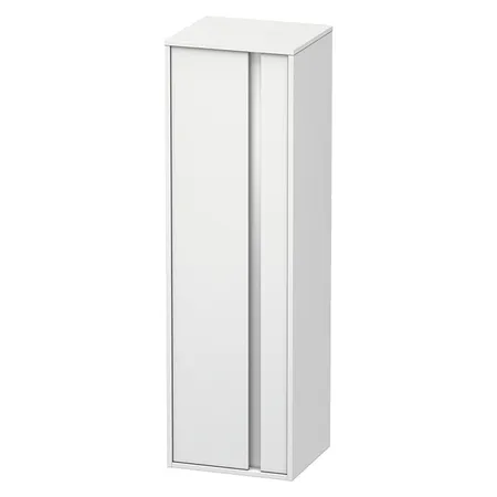 Duravit Ketho Шкаф высокий 40х36х132см, 1 дверка левая, 2 стекл полки, 1дерев полка, подвесной, цвет: белый матовый