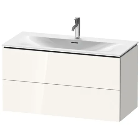Duravit L-Cube База подвесная 102x48.1x55см с раковиной, 2 ящика, цвет: глянцевый белый