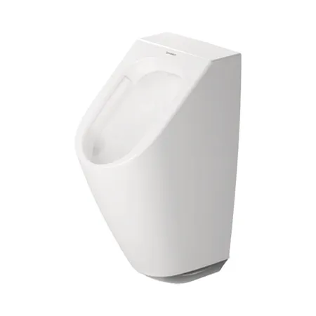 Duravit ME by Starck Писсуар Rimless электронный писсуар с питанием от сети, без смывного края, подача воды сзади, с вытяжкой, без мушки