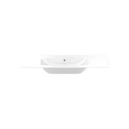 Duravit Me by Starck Раковина для мебели с перел., без отв. под смес., 1230x490мм, с покрытием Wondergliss, цвет: белый