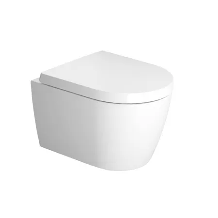 Duravit ME by Starck Унитаз 37х48см., подвесной, безободковый, с сиденьем микролифт, цвет: белый глянцевый