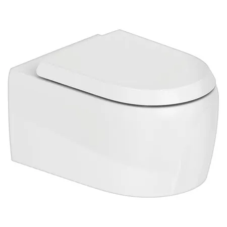 Duravit Qatego Унитаз подвесной 37х57см., с креплением Durafix, с установленными петлями из нерж. стали, цвет: белый