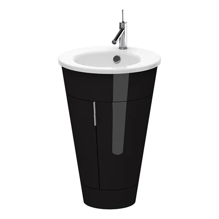 Duravit Starck 1 Тумба напольная 60x56xh82.5см, с раковиной, цвет: черный глянц