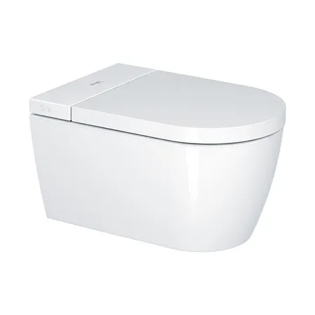 Duravit Starck F Plus Унитаз подвесной, безободковый, с сиденьем Sensowash, с покрытием Hygieneglaze, цвет: белый