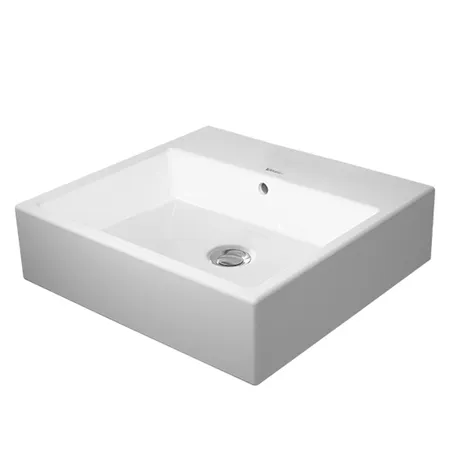 Duravit Vero Air Раковина 50х47см., подвесная, без отв., шлифованная, с переливом, цвет: белый