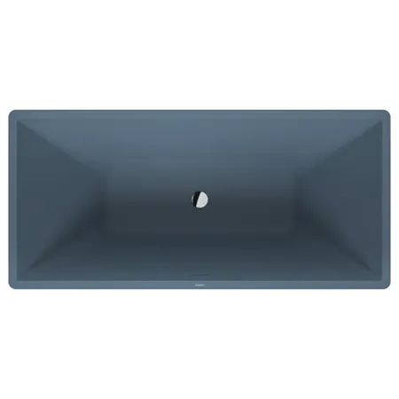 Duravit Vitrium Ванна отдельностоящая 160x75см, с ножками, с2 наклонами для спины, прямоугольная, цвет: синий матовый
