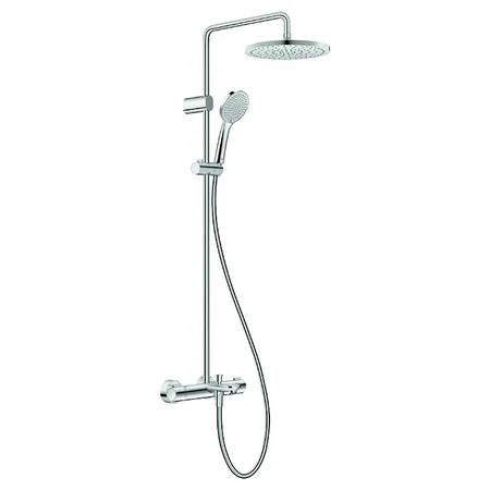 Duravit Wave Душевая система с термостатом, ручной душ с регулировкой высоты, шланг 1600 мм, ручной душ 3 режима, излив 223 мм, цвет: хром